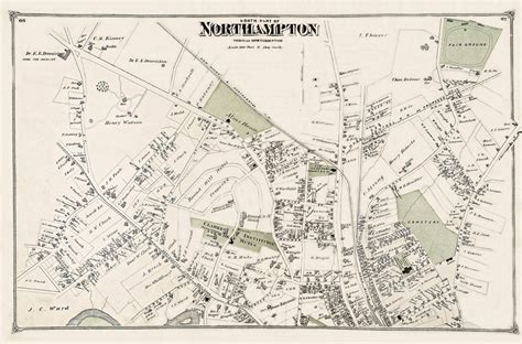 Map of Northampton 1873 - HISTORIC NORTHAMPTON