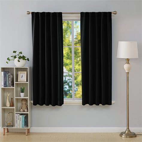 Deconovo Short Blackout Curtains for Small Windows Thermal Insulated Rod Pocket | eBay