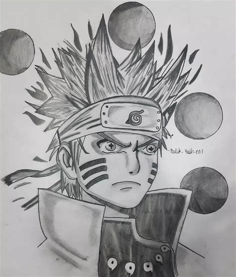 Naruto Uzumaki Nine Tailed Form Drawing