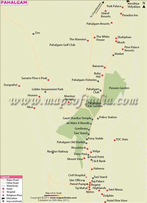 Pahalgam City Map