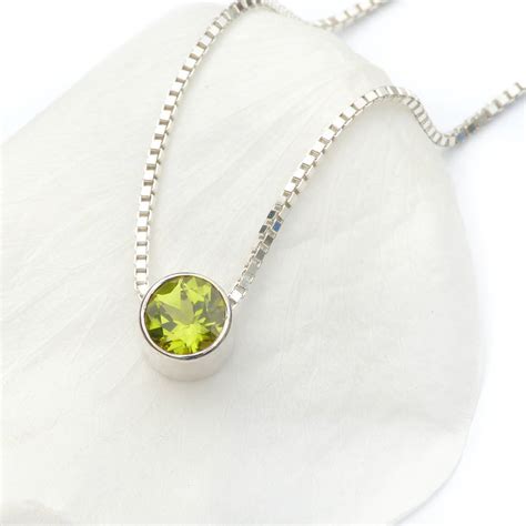 Peridot Necklace August Birthstone By Lilia Nash Jewellery | notonthehighstreet.com