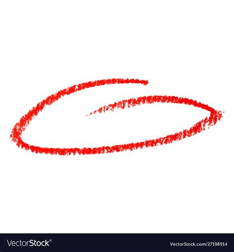 Red marker pen highlighter circle Royalty Free Vector Image