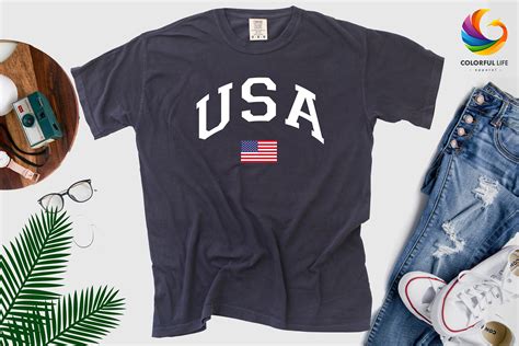 Buy USA Flag Comfort Colors T-shirt USA Shirt America Shirt 4th Online in India - Etsy