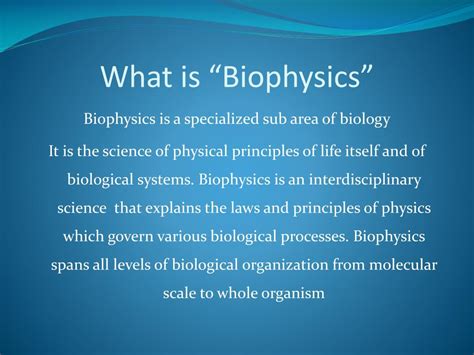 PPT - Biophysics PowerPoint Presentation, free download - ID:3041523