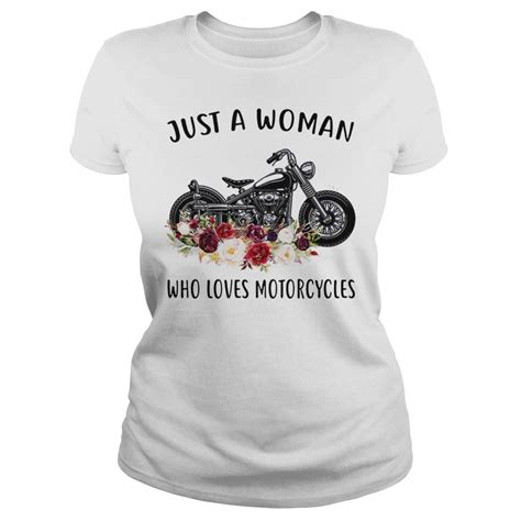 Just a woman who loves motorcycles shirt | Shirts, Mens tops, Women