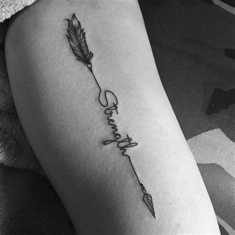 Meaningful word wrist tattoo | Tattoos, Strength tattoo, Arrow tattoos for women