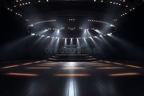 Stage Lights, Spotlights and Smoke on the Stage. Concert Lighting Equipment Stock Illustration ...