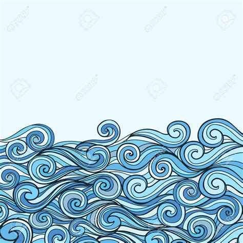 Stock Vector in 2020 | Wave illustration, Wave drawing, Sea illustration