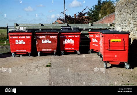 Biffa waste bins, UK Stock Photo - Alamy