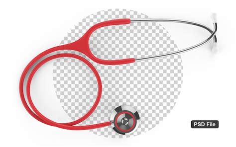 Premium PSD | Red Doctor stethoscope