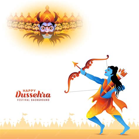 Indian Dussehra Vijayadashami Festival Background Concept For Navratri ...