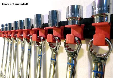 Wall Mounted 3/8" Drive Socket & Wrench Organizer - Red | Wrench ...