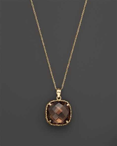 Smoky Quartz Pendant Necklace in 14K Yellow Gold, 18" | Bloomingdale's
