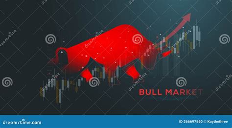 Bull Market Graph of Trend Lines for Trading Bar Chart, Bull Stock ...