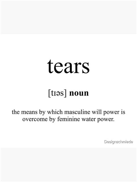 "Tears Definition | Dictionary Collection" Poster for Sale by ...