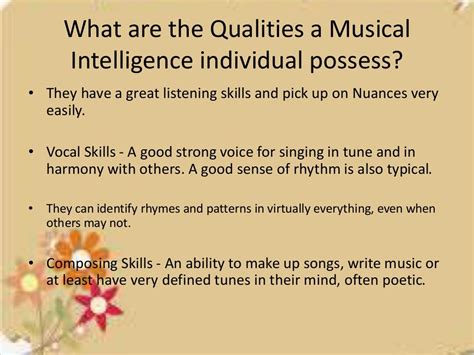 Musical intelligence