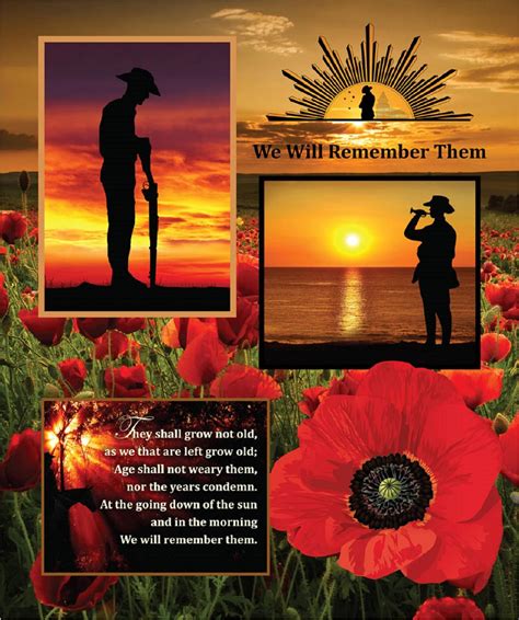 Anzac We Will Remember Them Cotton Quilting Fabric Panel | Etsy | Anzac day quotes, Anzac day ...