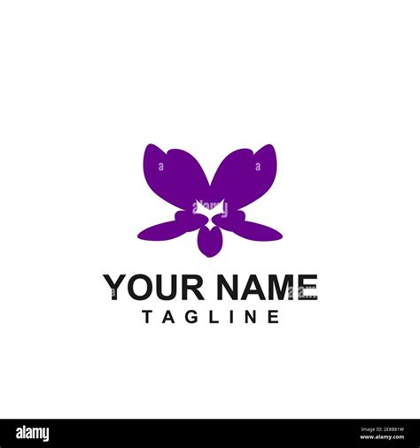 simple purple orchid flower vector logo and icon Stock Vector Image & Art - Alamy