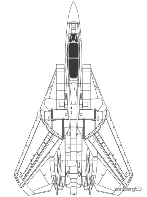 "Grumman F-14 Tomcat Blueprint" Stickers by zoidberg69 | Redbubble