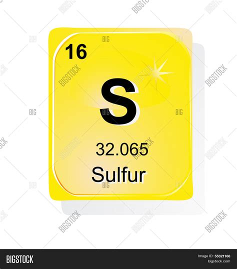 Sulfur Chemical Element Atomic Vector & Photo | Bigstock