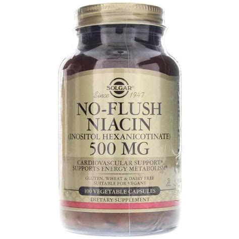 No-Flush Niacin 500 Mg, Solgar