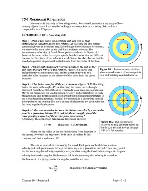 10-1 Rotational Kinematics