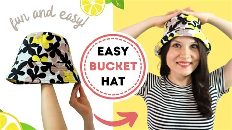 How to sew and draft a BUCKET HAT? Step-by-step tutorial for everyone! - YouTube