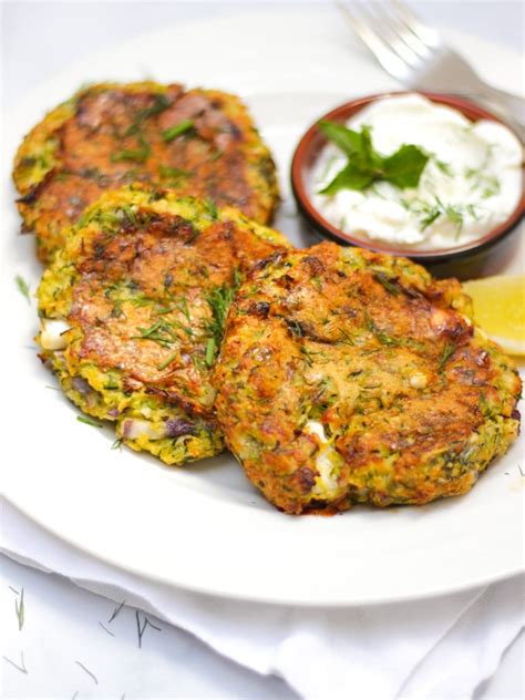 Easy Courgette Fritters Recipe - Oven Baked with Feta Cheese