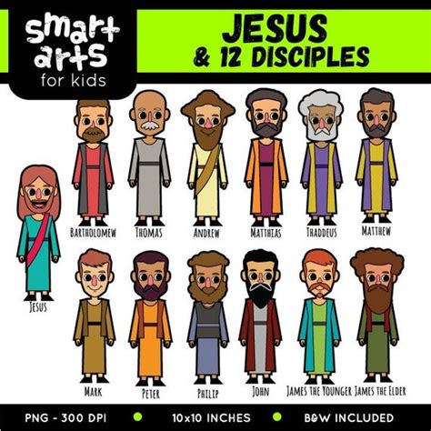 Jesus and 12 Disciples Clip Art 12 disciples bible based