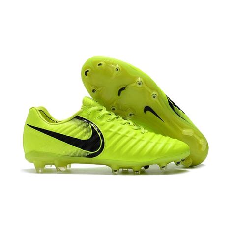 Nike Tiempo Legend VI K-leather ACC FG Soccer Boots Fluo Yellow Black