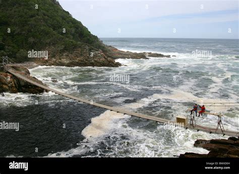 Suspension Bridge at Storms River Mouth, Tsitsikamma Nature Reserve, South Africa Stock Photo ...