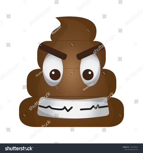 Angry Poop Emoji: เวกเตอร์สต็อก (ปลอดค่าลิขสิทธิ์) 1124109521 | Shutterstock