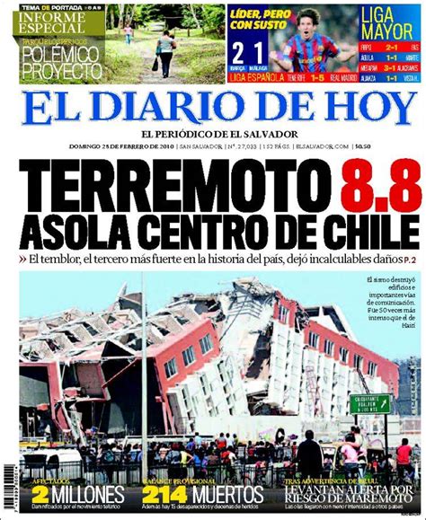 Periódico El Diario de Hoy (El Salvador). Periódicos de El Salvador ...