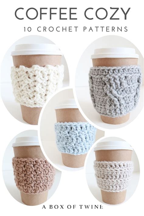 Free Coffee Cup Cozy Crochet Pattern - A BOX OF TWINE