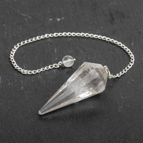 Quartz Crystal Dowsing Pendulum - Crystal Dowsing Pendulums - Healing Crystals, Tumble stones ...