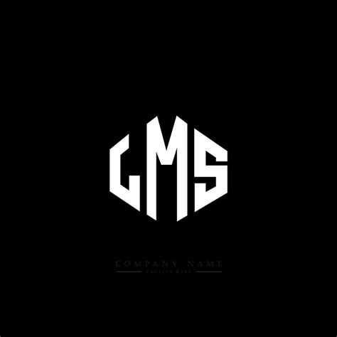 LMS letter logo design with polygon shape. LMS polygon and cube shape logo design. LMS hexagon ...