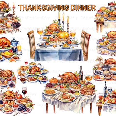 Thanksgiving Table Food - Etsy