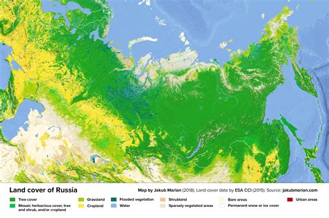 Map : Land cover of Russia - Infographic.tv - Number one infographics ...