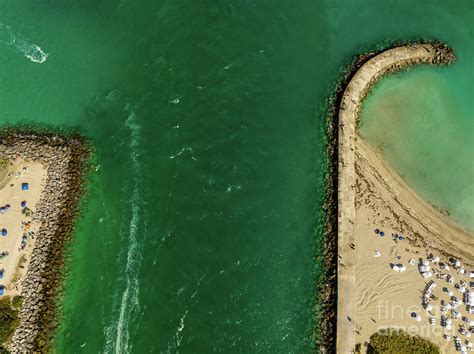 Aerial drone shot Haulover Beach Miami inlet Photograph by Felix Mizioznikov - Fine Art America