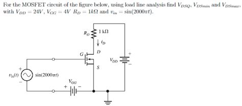 [Solved]: For the MOSFET circuit of the figure below, using