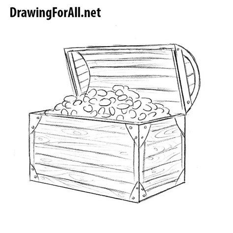 How to Draw a Treasure Chest | Drawingforall.net