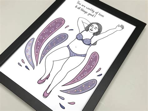 Body positive art print body positivity love yourself | Etsy