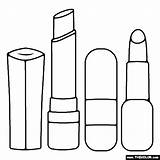 Lipstick Coloring Page sketch template