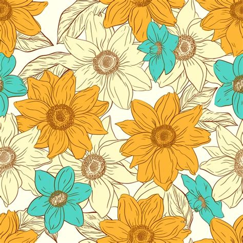 17 Retro Sunflower and Daffodil Patterns for Home Decor - Etsy