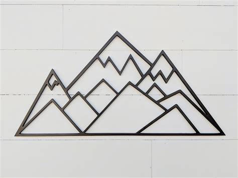 Geometric Mountains Wall Hanging Geometric Woodland Theme - Etsy