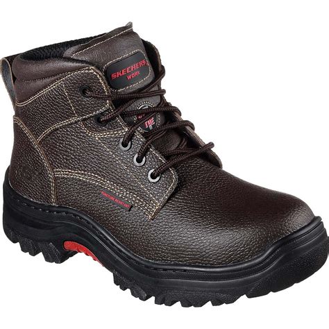 SKECHERS Steel Toe Puncture-Resistance Work Boot, 77143BRN