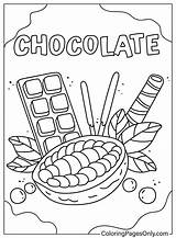 Chocolate Drawing Coloring Clipartmag Sketch Page sketch template