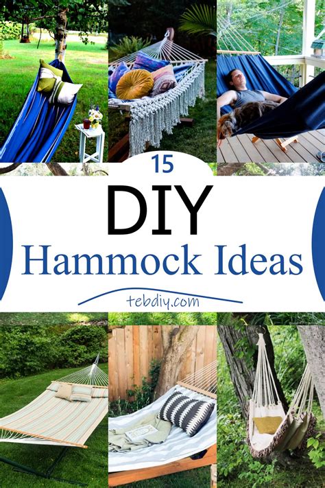 15 Fun And Easy To Make DIY Hammock Ideas - Teb DIY