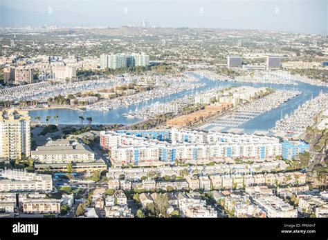 Aerial view of Redondo Beach Marina near Los Angeles, California Stock ...