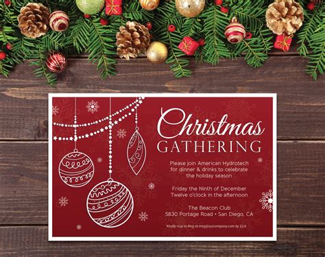 Office Christmas Party Invitations